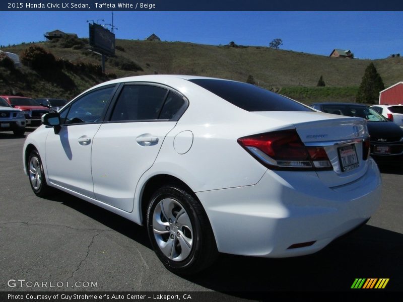 Taffeta White / Beige 2015 Honda Civic LX Sedan