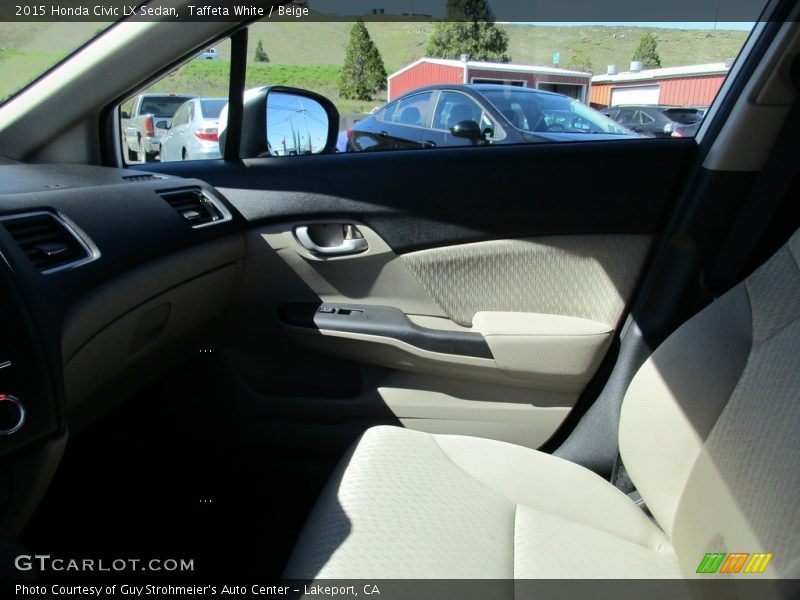 Taffeta White / Beige 2015 Honda Civic LX Sedan