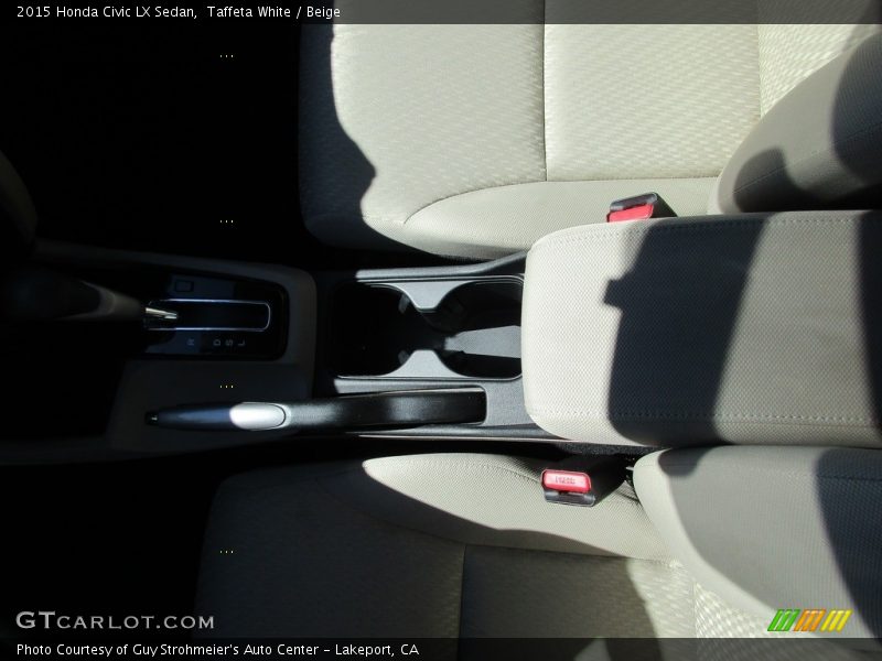 Taffeta White / Beige 2015 Honda Civic LX Sedan