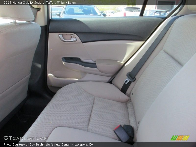 Taffeta White / Beige 2015 Honda Civic LX Sedan