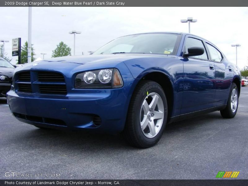Deep Water Blue Pearl / Dark Slate Gray 2009 Dodge Charger SE