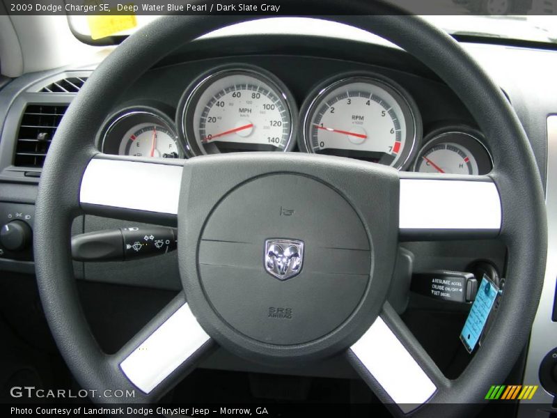 Deep Water Blue Pearl / Dark Slate Gray 2009 Dodge Charger SE