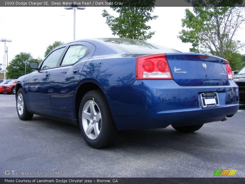 Deep Water Blue Pearl / Dark Slate Gray 2009 Dodge Charger SE