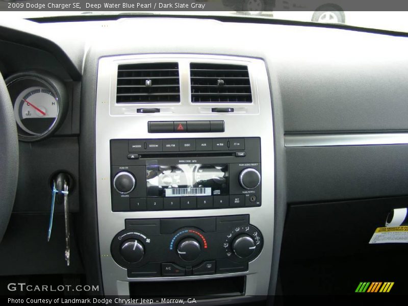 Deep Water Blue Pearl / Dark Slate Gray 2009 Dodge Charger SE