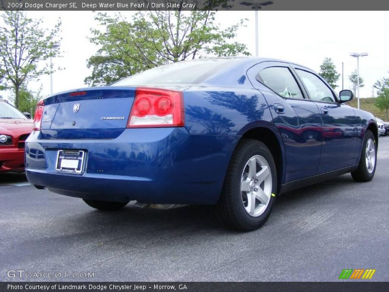Deep Water Blue Pearl / Dark Slate Gray 2009 Dodge Charger SE
