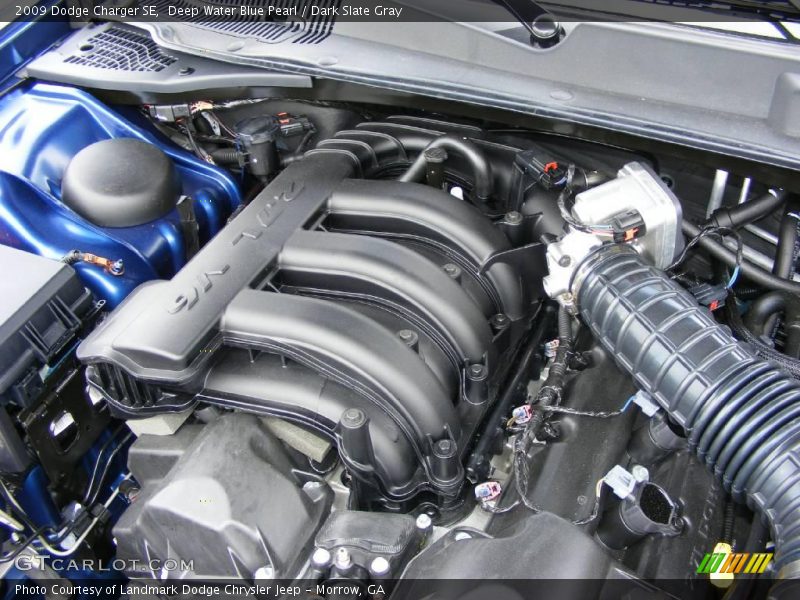 Deep Water Blue Pearl / Dark Slate Gray 2009 Dodge Charger SE
