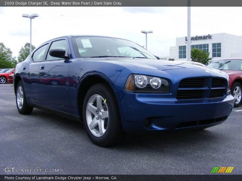 Deep Water Blue Pearl / Dark Slate Gray 2009 Dodge Charger SE