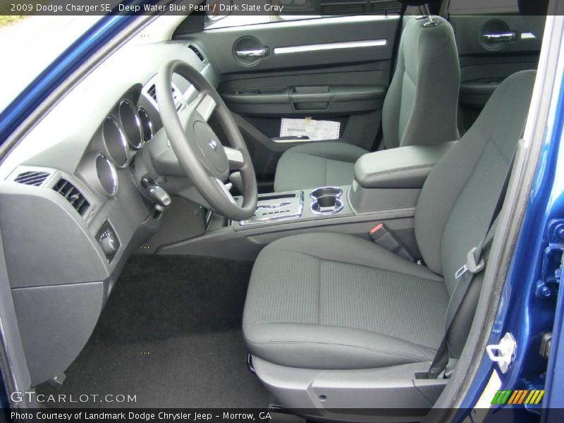 Deep Water Blue Pearl / Dark Slate Gray 2009 Dodge Charger SE