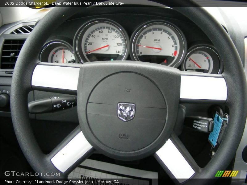 Deep Water Blue Pearl / Dark Slate Gray 2009 Dodge Charger SE