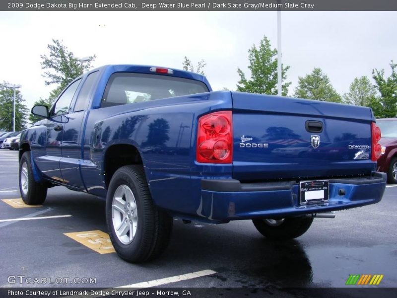 Deep Water Blue Pearl / Dark Slate Gray/Medium Slate Gray 2009 Dodge Dakota Big Horn Extended Cab