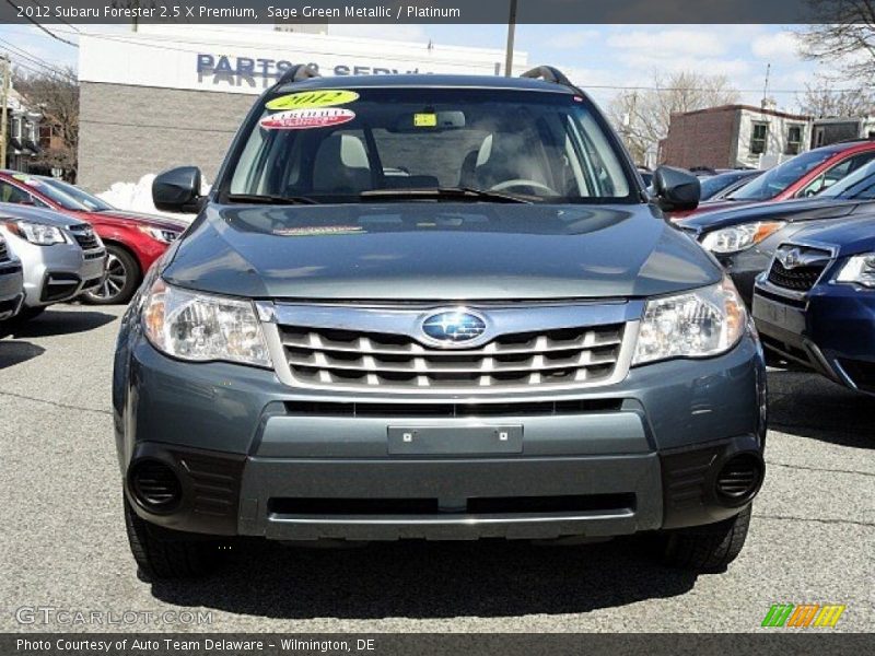 Sage Green Metallic / Platinum 2012 Subaru Forester 2.5 X Premium