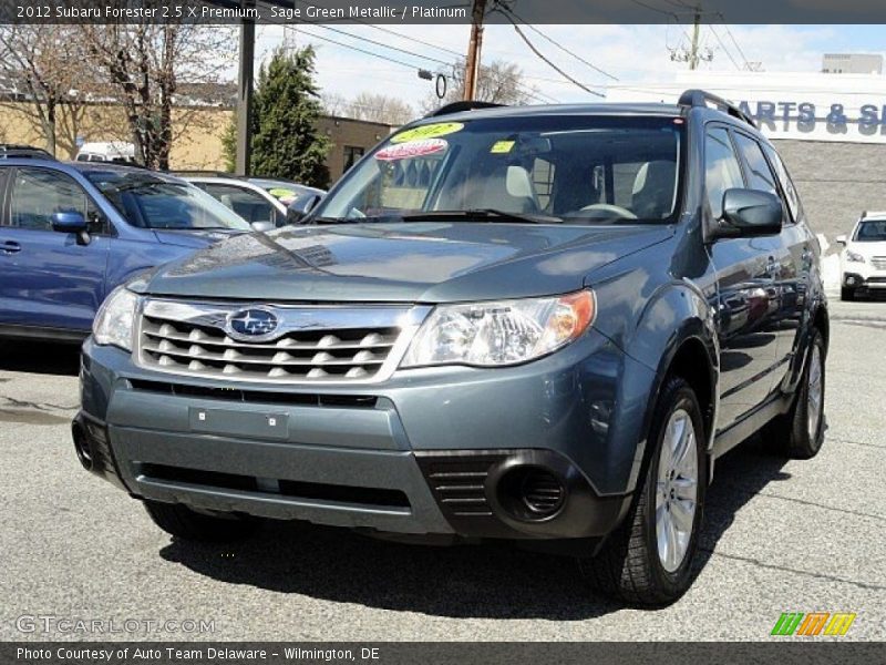 Sage Green Metallic / Platinum 2012 Subaru Forester 2.5 X Premium