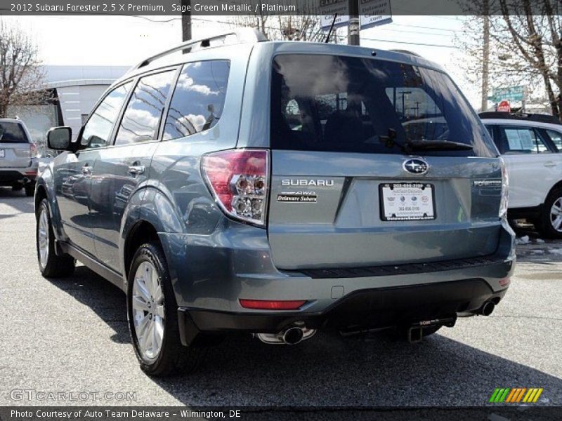 Sage Green Metallic / Platinum 2012 Subaru Forester 2.5 X Premium