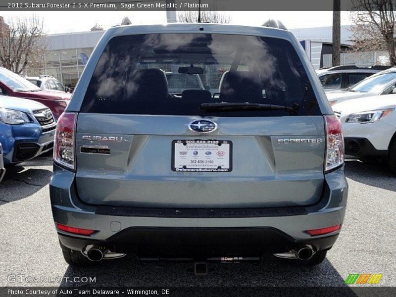 Sage Green Metallic / Platinum 2012 Subaru Forester 2.5 X Premium