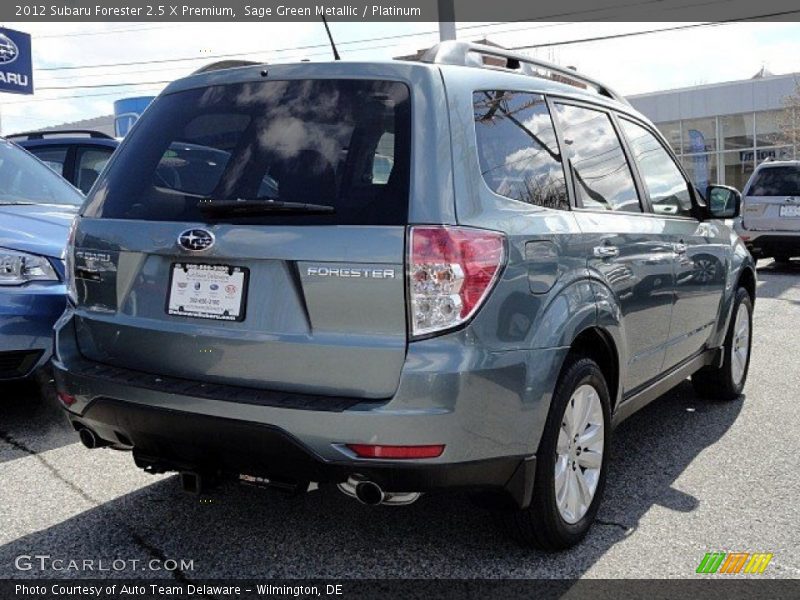 Sage Green Metallic / Platinum 2012 Subaru Forester 2.5 X Premium