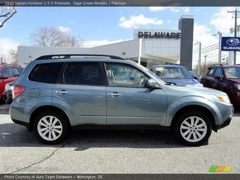 Sage Green Metallic / Platinum 2012 Subaru Forester 2.5 X Premium