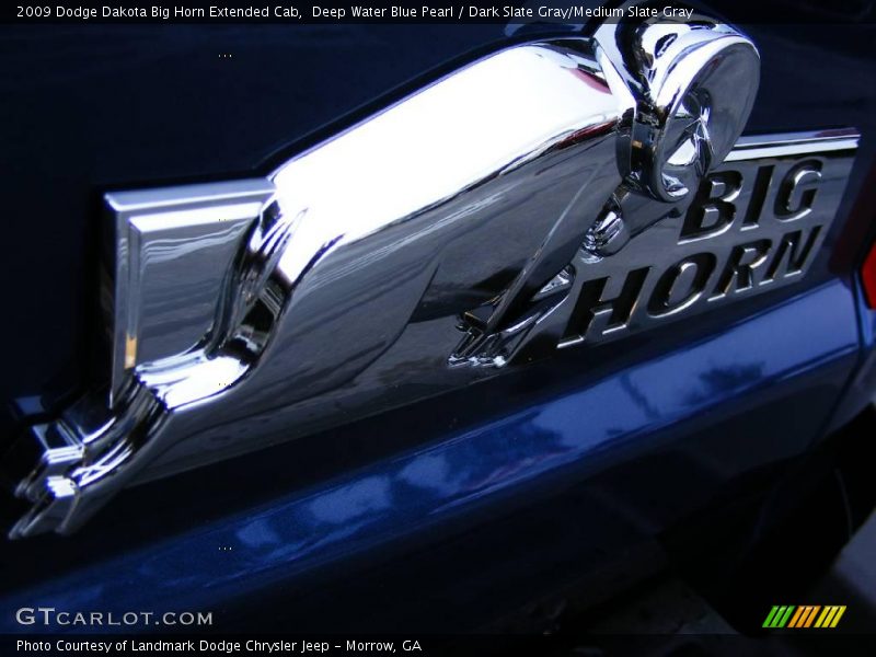 Deep Water Blue Pearl / Dark Slate Gray/Medium Slate Gray 2009 Dodge Dakota Big Horn Extended Cab