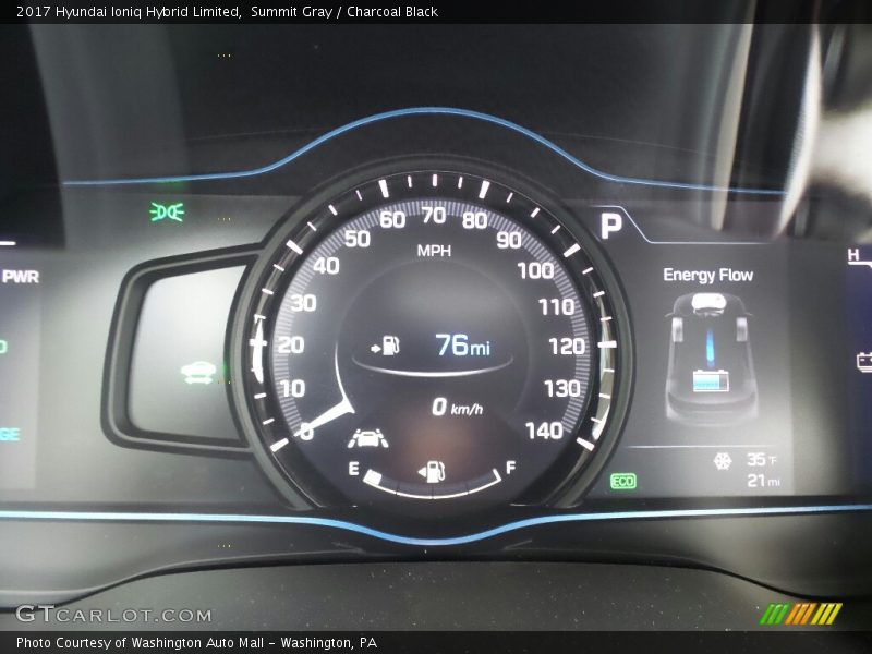  2017 Ioniq Hybrid Limited Limited Gauges