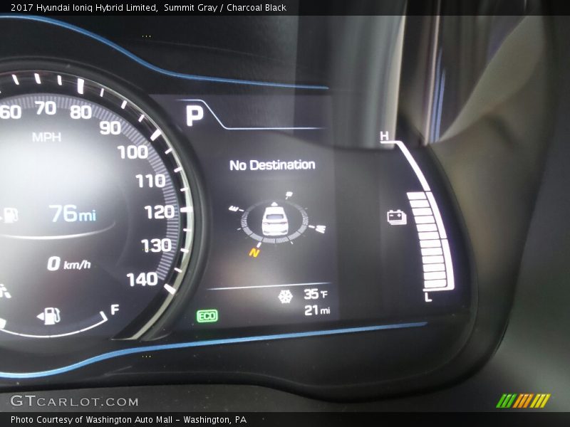  2017 Ioniq Hybrid Limited Limited Gauges