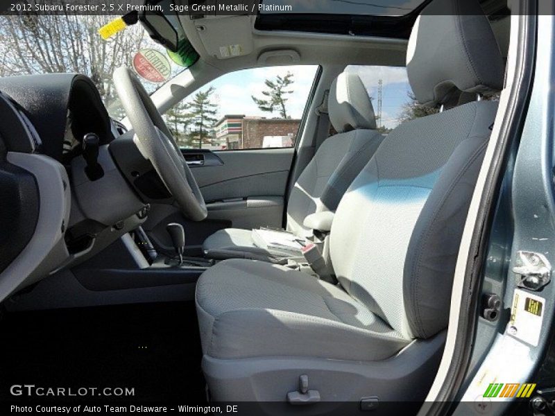 Sage Green Metallic / Platinum 2012 Subaru Forester 2.5 X Premium