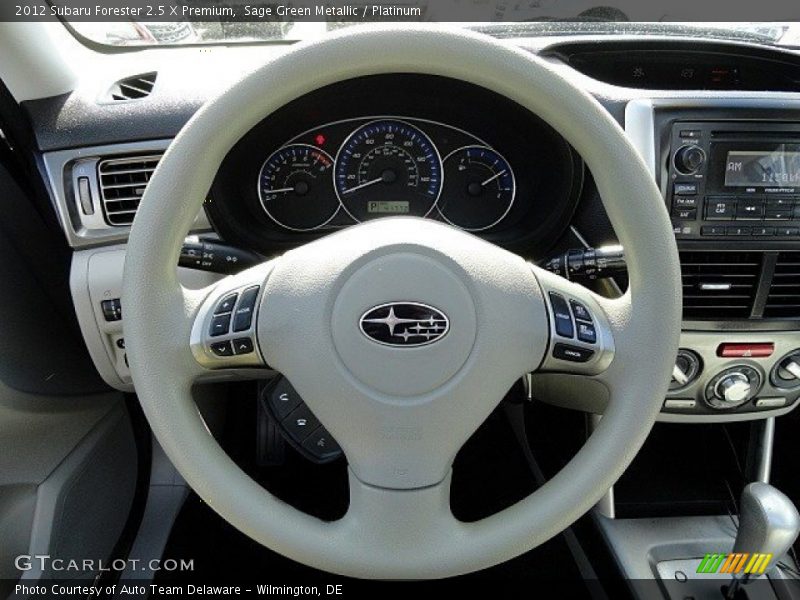 Sage Green Metallic / Platinum 2012 Subaru Forester 2.5 X Premium