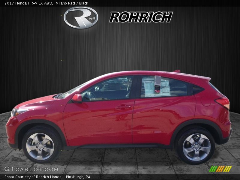 Milano Red / Black 2017 Honda HR-V LX AWD