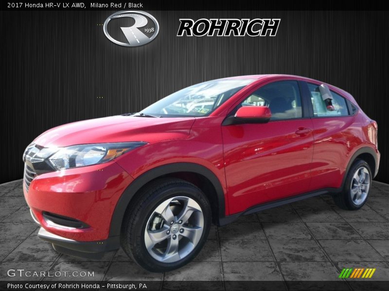 Milano Red / Black 2017 Honda HR-V LX AWD