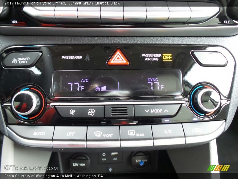 Controls of 2017 Ioniq Hybrid Limited