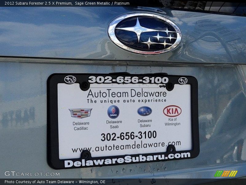 Sage Green Metallic / Platinum 2012 Subaru Forester 2.5 X Premium