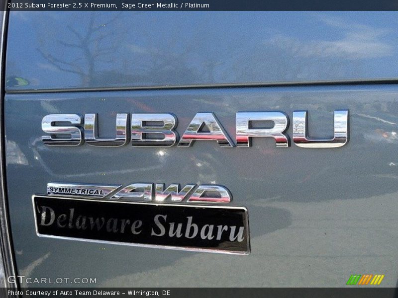 Sage Green Metallic / Platinum 2012 Subaru Forester 2.5 X Premium