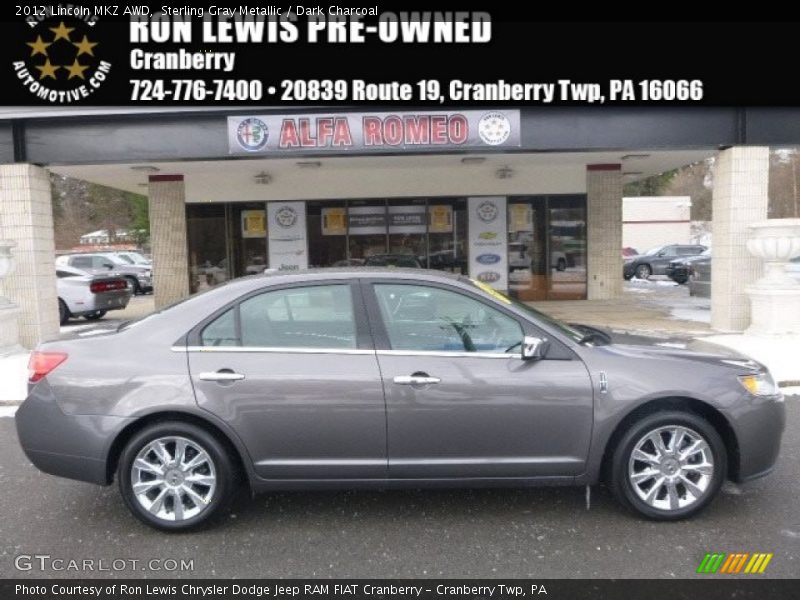 Sterling Gray Metallic / Dark Charcoal 2012 Lincoln MKZ AWD