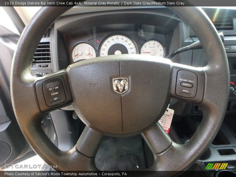 Mineral Gray Metallic / Dark Slate Gray/Medium Slate Gray 2010 Dodge Dakota Big Horn Crew Cab 4x4