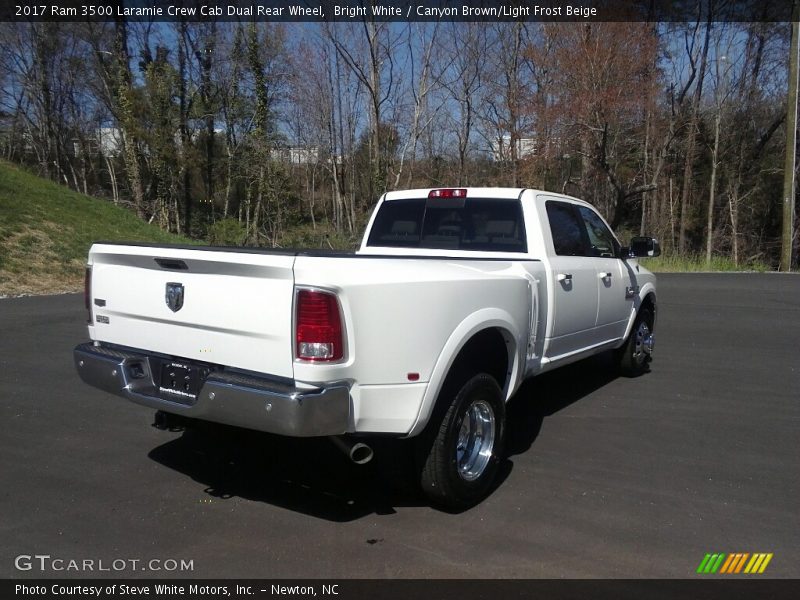 Bright White / Canyon Brown/Light Frost Beige 2017 Ram 3500 Laramie Crew Cab Dual Rear Wheel