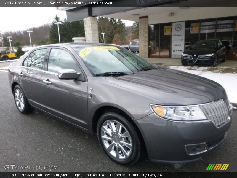 Sterling Gray Metallic / Dark Charcoal 2012 Lincoln MKZ AWD