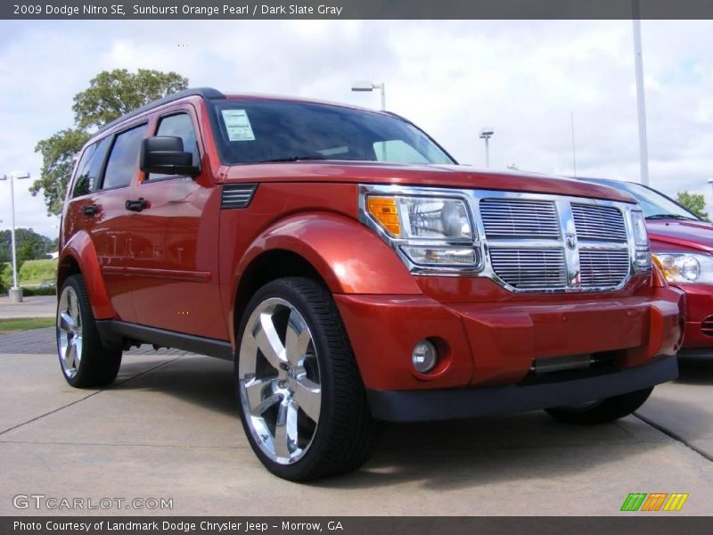 Sunburst Orange Pearl / Dark Slate Gray 2009 Dodge Nitro SE