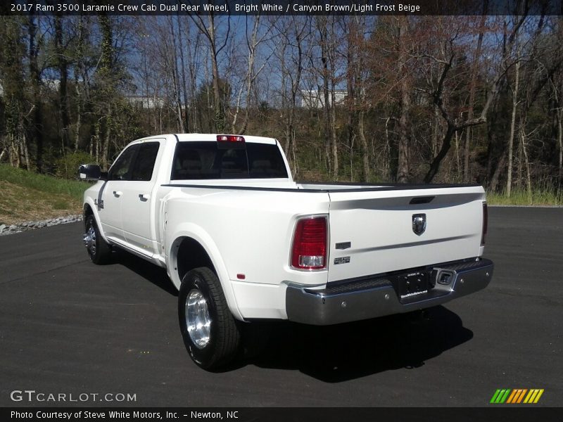 Bright White / Canyon Brown/Light Frost Beige 2017 Ram 3500 Laramie Crew Cab Dual Rear Wheel