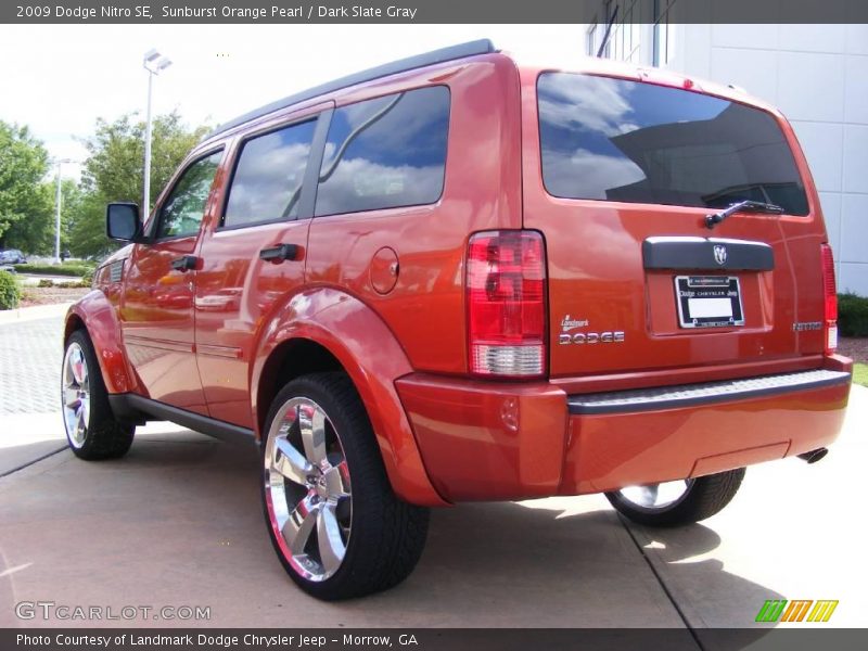 Sunburst Orange Pearl / Dark Slate Gray 2009 Dodge Nitro SE