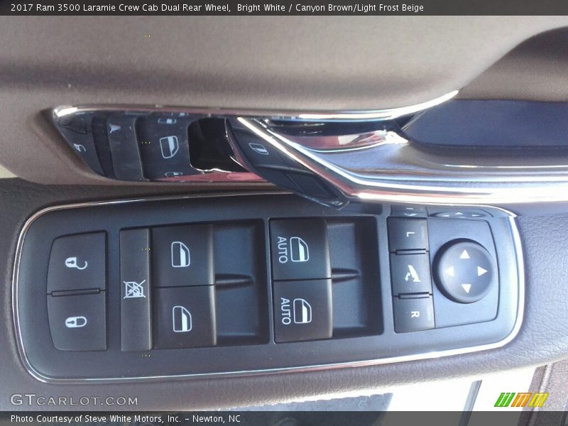 Bright White / Canyon Brown/Light Frost Beige 2017 Ram 3500 Laramie Crew Cab Dual Rear Wheel