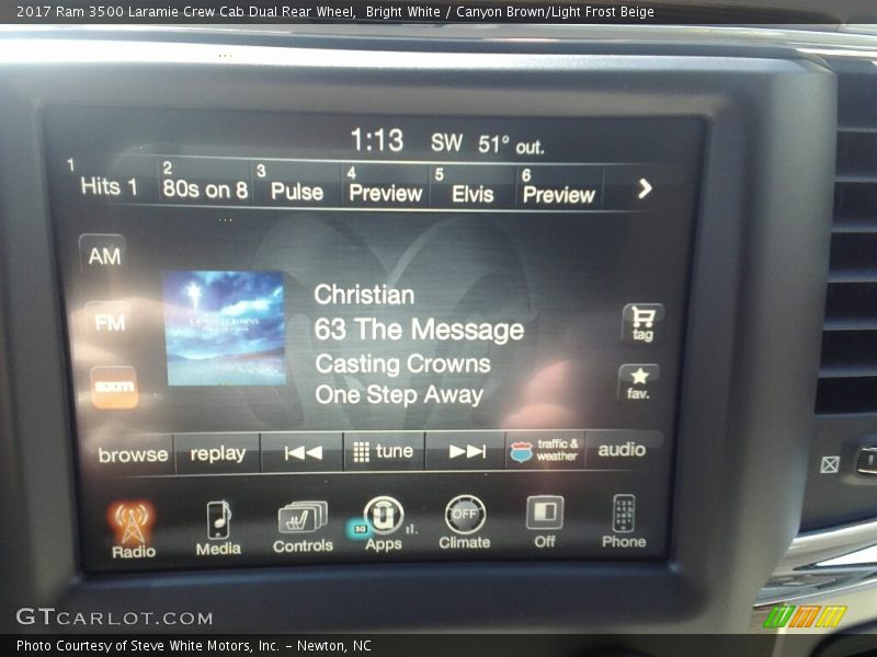 Bright White / Canyon Brown/Light Frost Beige 2017 Ram 3500 Laramie Crew Cab Dual Rear Wheel