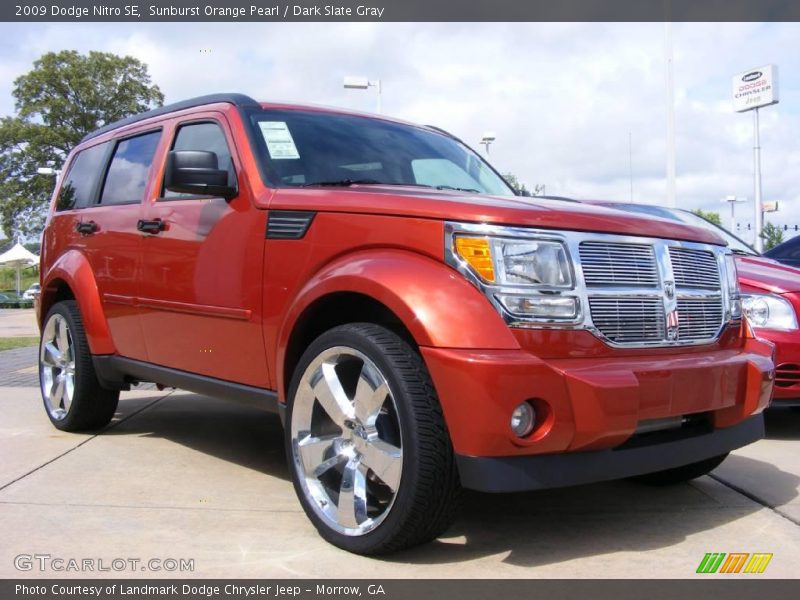 Sunburst Orange Pearl / Dark Slate Gray 2009 Dodge Nitro SE