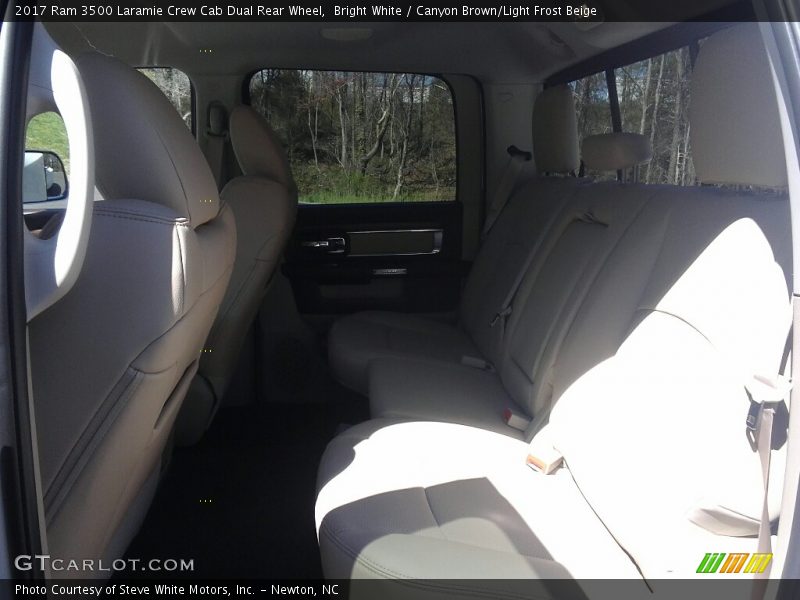 Bright White / Canyon Brown/Light Frost Beige 2017 Ram 3500 Laramie Crew Cab Dual Rear Wheel
