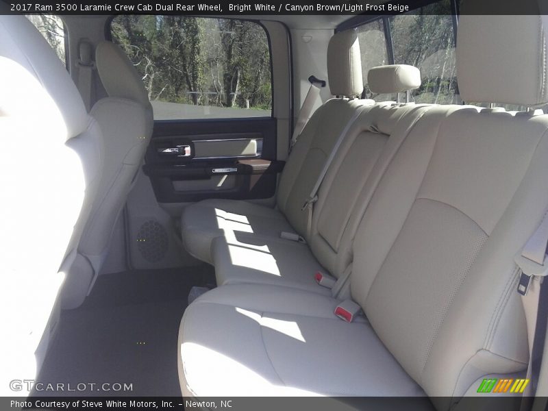 Bright White / Canyon Brown/Light Frost Beige 2017 Ram 3500 Laramie Crew Cab Dual Rear Wheel