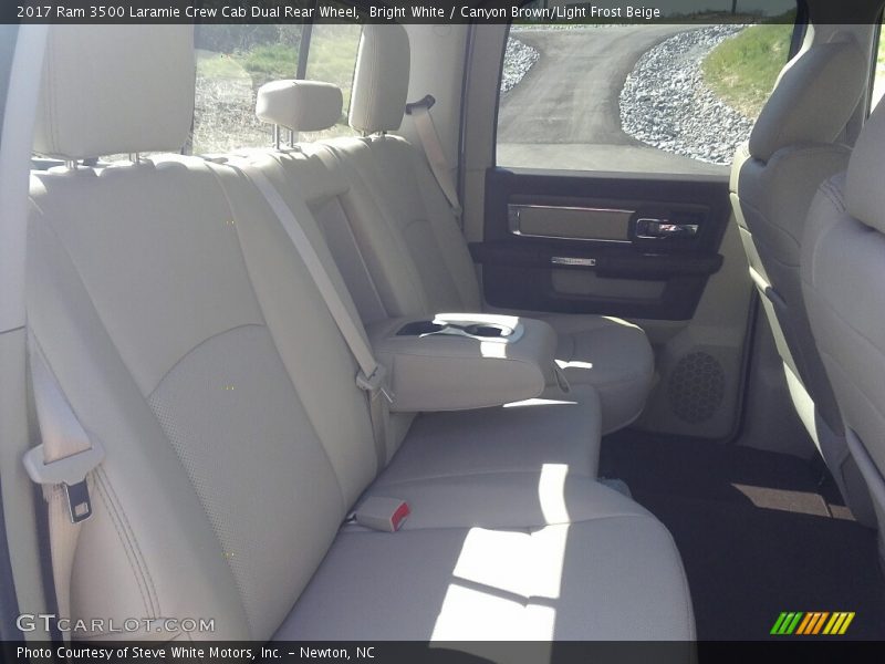 Bright White / Canyon Brown/Light Frost Beige 2017 Ram 3500 Laramie Crew Cab Dual Rear Wheel