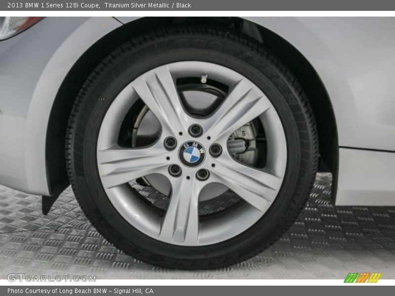 Titanium Silver Metallic / Black 2013 BMW 1 Series 128i Coupe