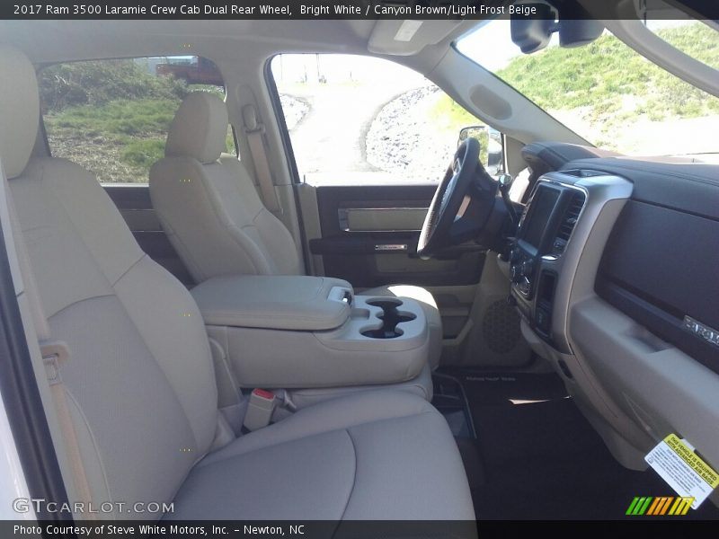 Bright White / Canyon Brown/Light Frost Beige 2017 Ram 3500 Laramie Crew Cab Dual Rear Wheel