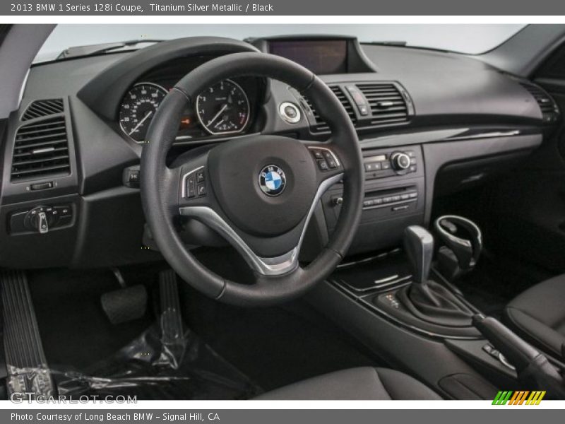 Titanium Silver Metallic / Black 2013 BMW 1 Series 128i Coupe