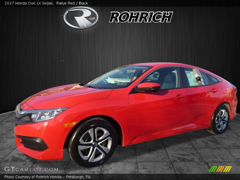 Rallye Red / Black 2017 Honda Civic LX Sedan