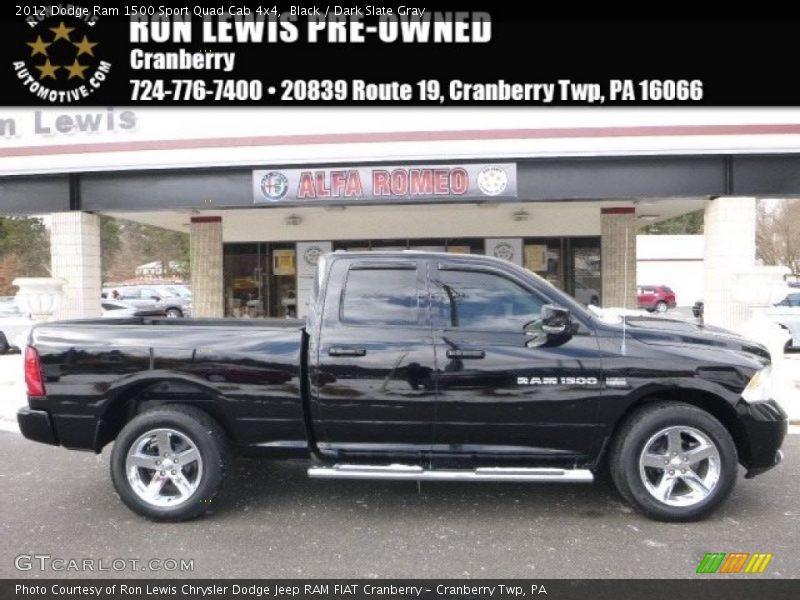 Black / Dark Slate Gray 2012 Dodge Ram 1500 Sport Quad Cab 4x4