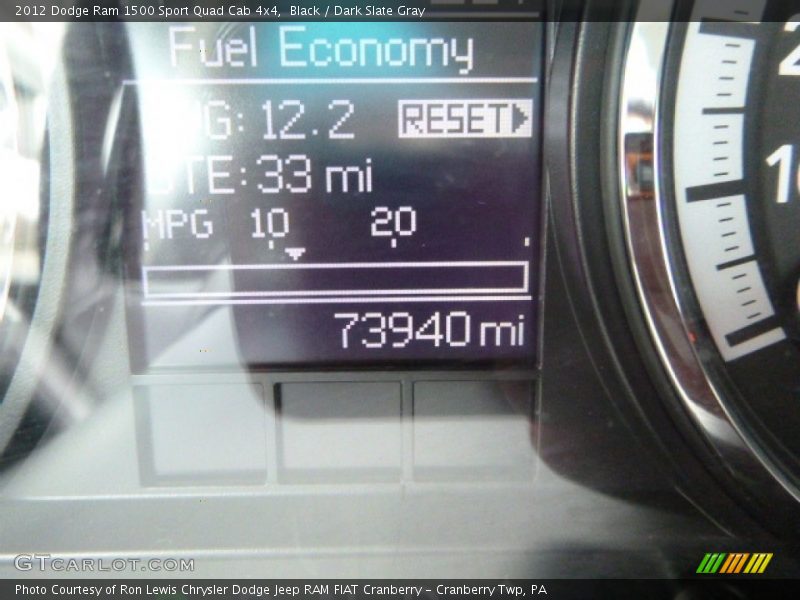Black / Dark Slate Gray 2012 Dodge Ram 1500 Sport Quad Cab 4x4