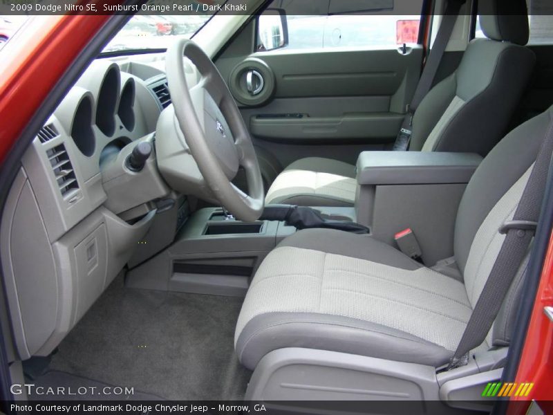 Sunburst Orange Pearl / Dark Khaki 2009 Dodge Nitro SE
